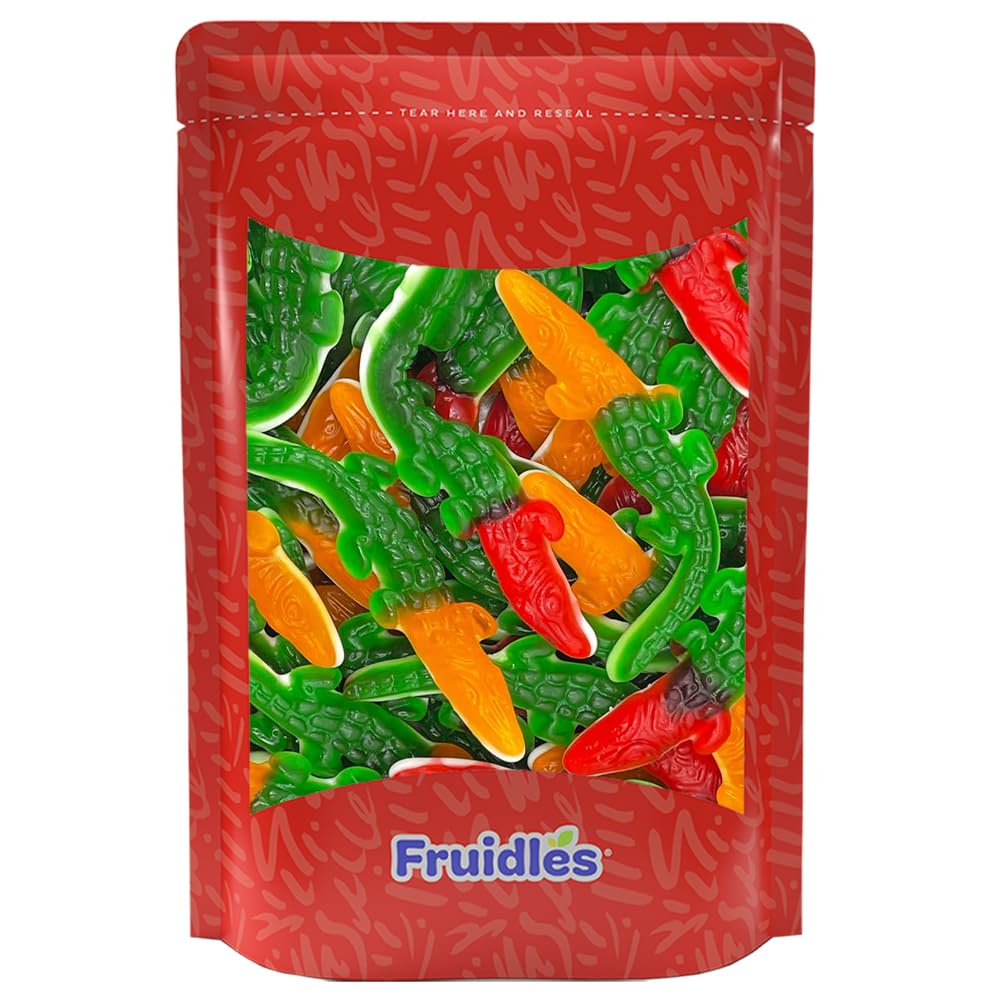 Fruidles Crocodiles Gummy Candy, Delicious Multicolor Fruit Flavors Gummies (4.4 Pounds)