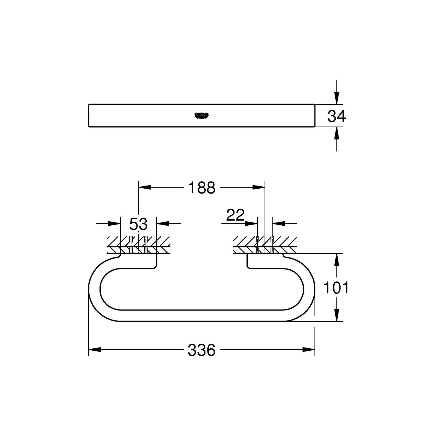 GROHE Selection Maniglione Vasca, Metallo