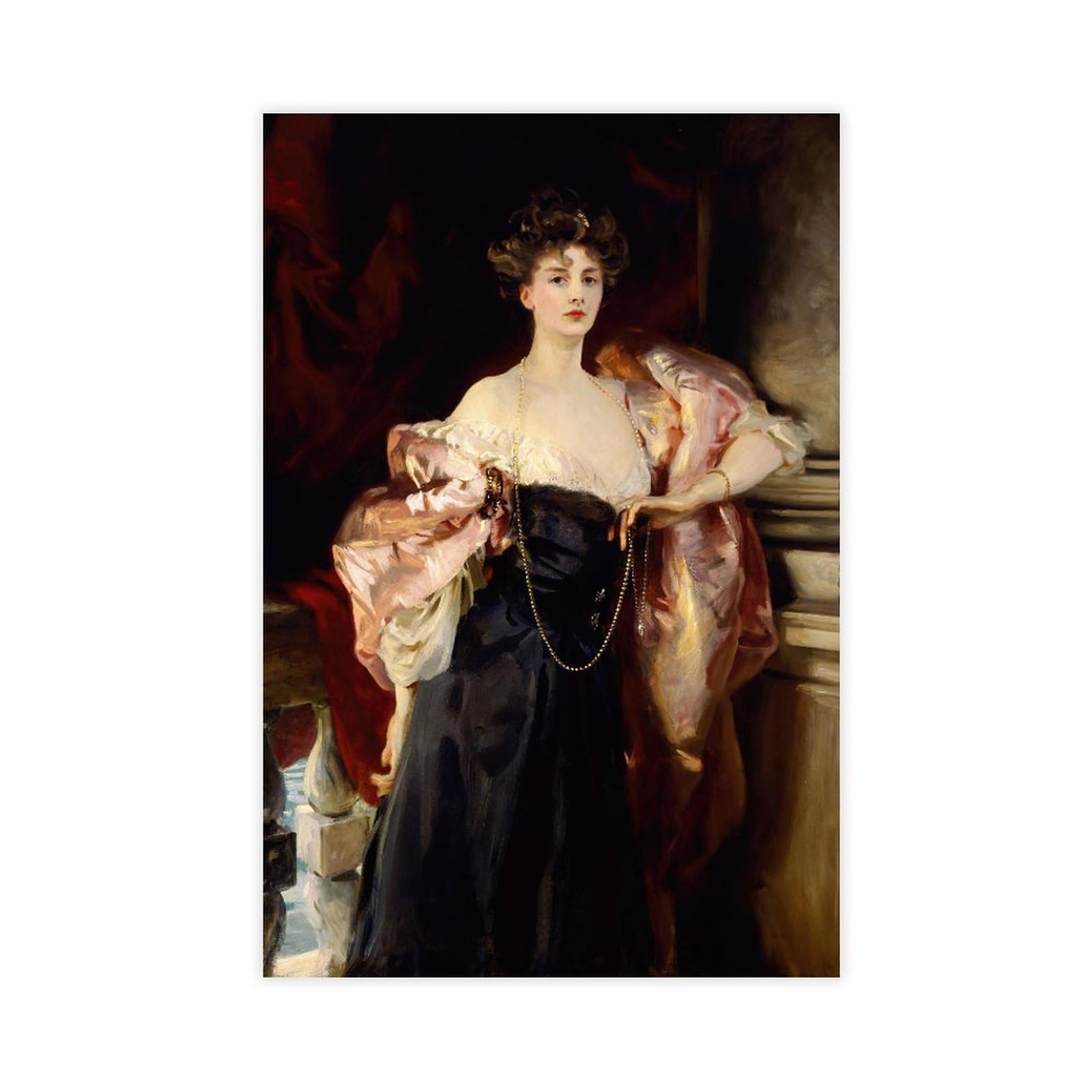 WCYB Portrait of Helen Vincent, Viscountess Dâ€™Abernon by John Singer Sargent Prints Posters Canvas Deco Paintings Wall Art For Office Unframe 24" L X 36" W