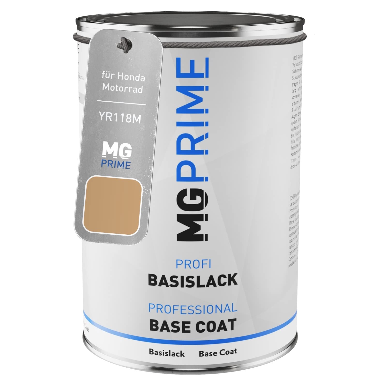 MG PRIME Motorcycle paint Can ready-to-spray for Honda Motorrad YR118M Gold Metallic Base coat 1.0 litre 1000ml