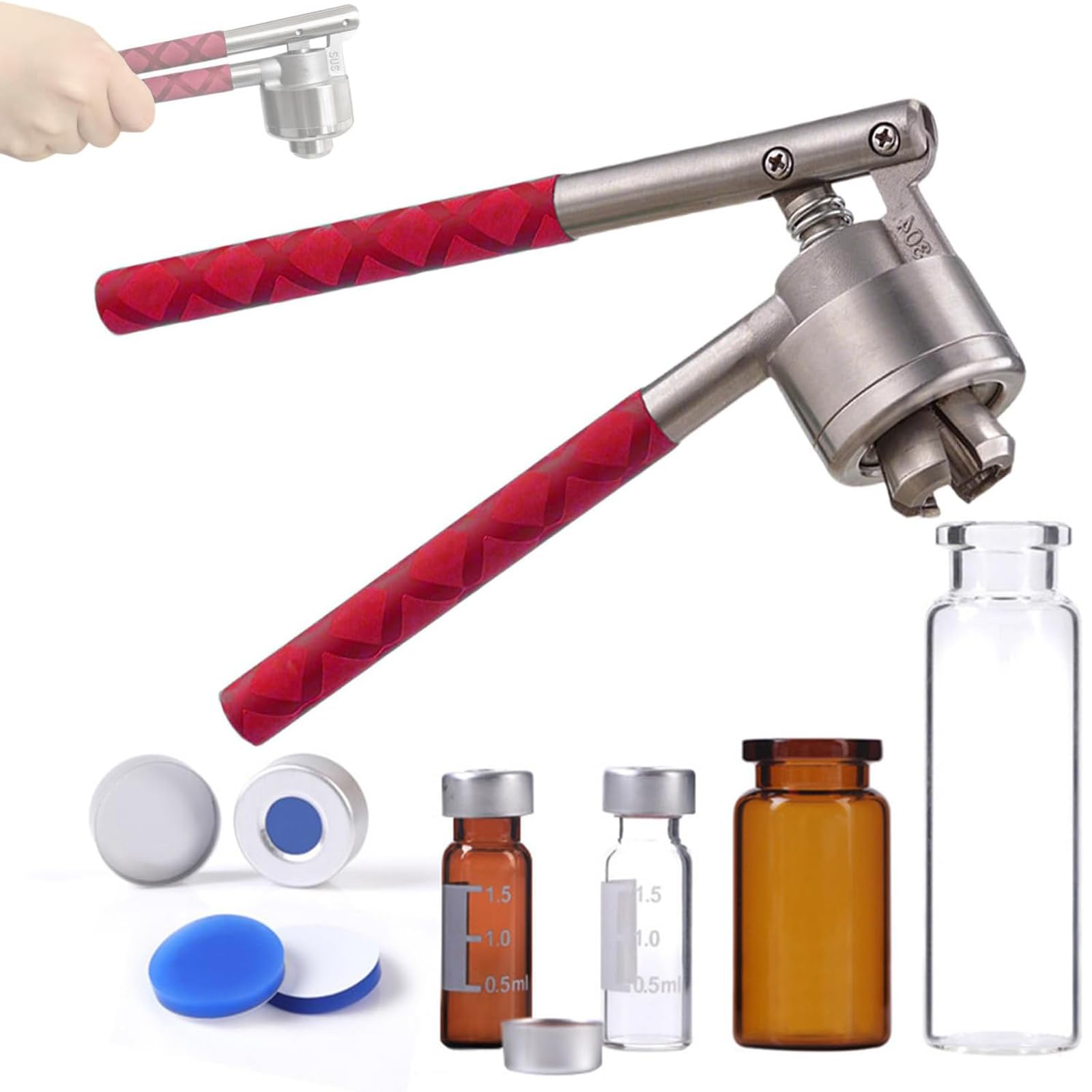 zenggp Vial Crimper, Manual Sealer Hand Sealing Machine