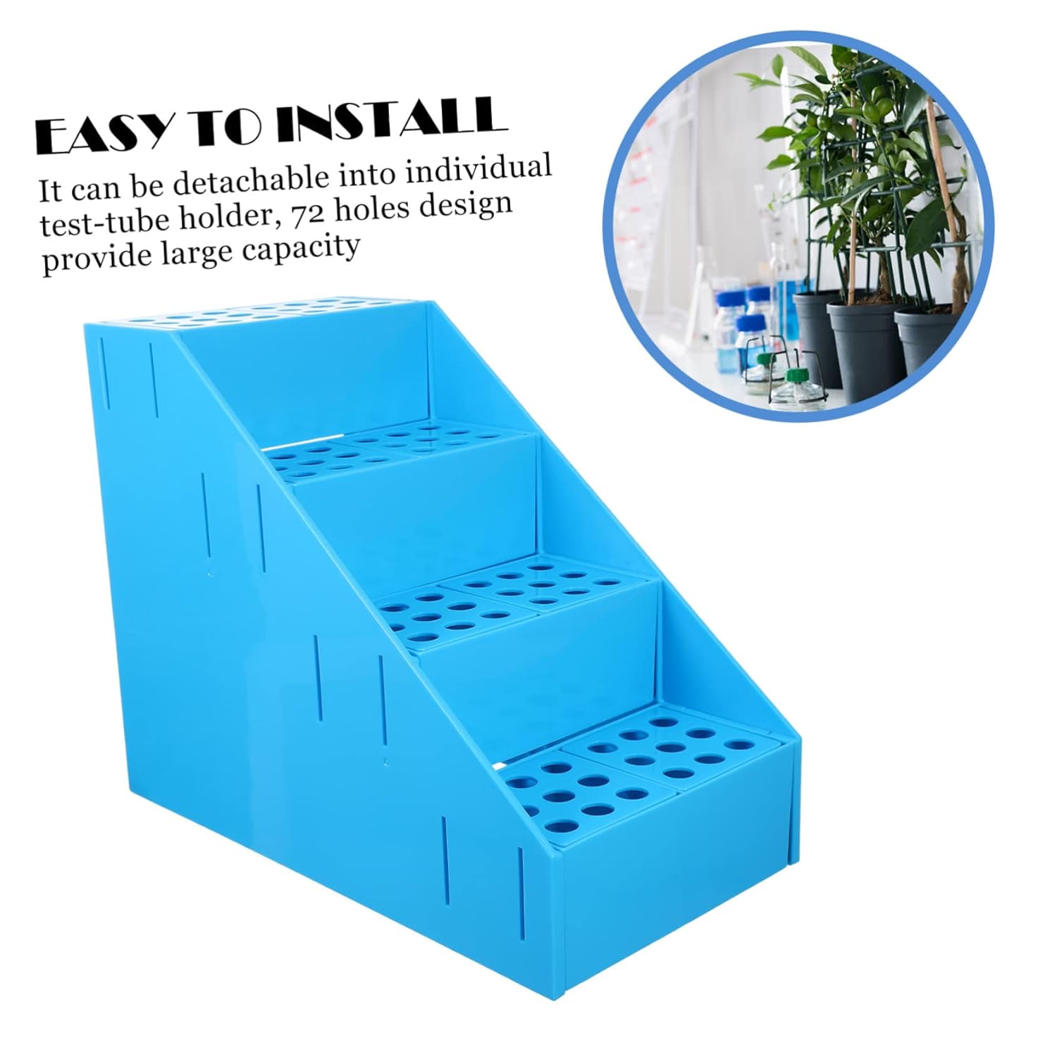 Test Tube Rack Detachable Multi-Functional Test Tube Holder for Easy Storage and Cleaning Stable Design for Laboratory and Hospital Use