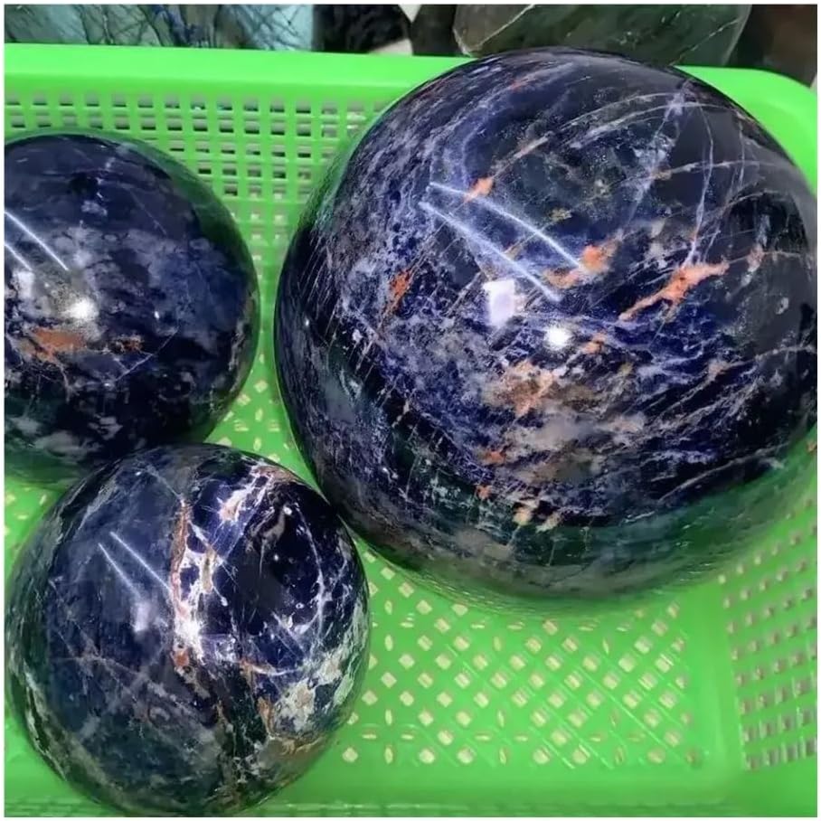 1pcs 200-300g Blue Sodium Balls, Quartz Crystal Ore Polishing