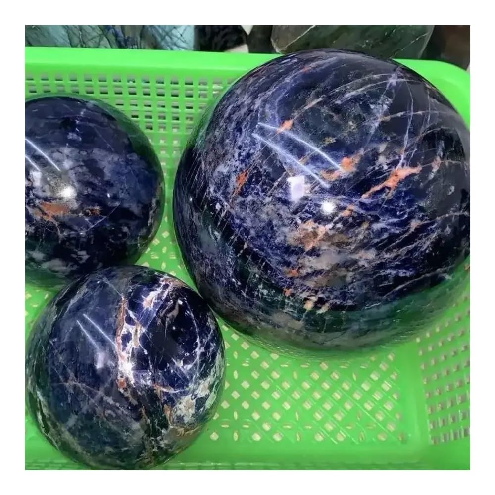 1 pièce de à,3 kg billes sodium bleues, polissage minerai cristal quartz bleu