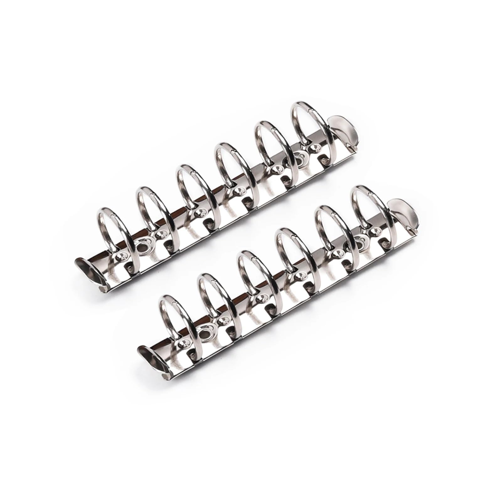 10 clip per raccoglitori ad anelli in metallo per quaderni a fogli mobili, staccabili, formato A5, personali, A6, A7, accessori per planner (A7, argento, 30 mm)