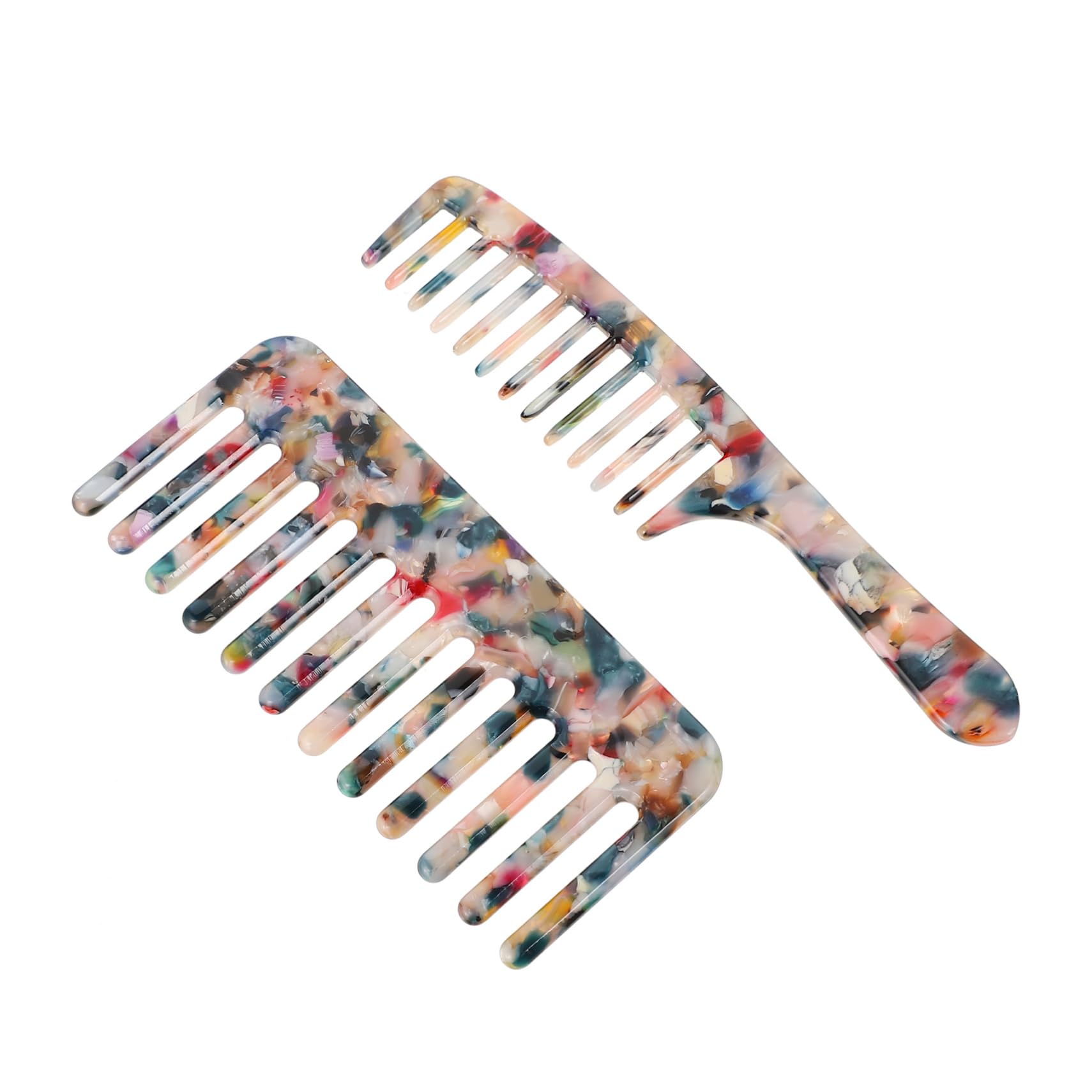 FRCOLOR 3 Set Di Pettini in Acetato Di Cellulosa A Denti Larghi Per Lisciare I Da Viaggio 2 Pezzi*3