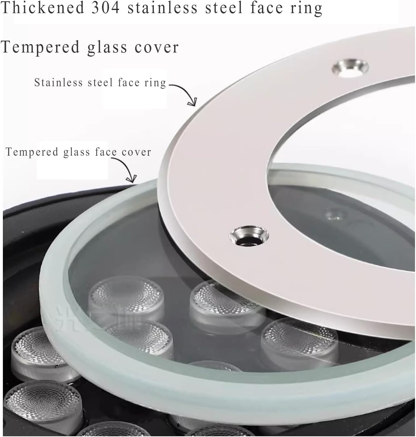 Low Voltage In-ground Lights LED Underground Light IP66 Waterproof DC12/24V Recessed Ground Light for Outdoor Garden Driveway Deck Step Buried Lights