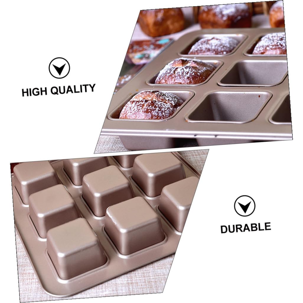 Cabilock Moule à Gâteau Carré Antiadhésif 9 Compartiments Acier Au Carbone Revêtement Uniforme La Cuisine Maison Cuisson Pâtisserie