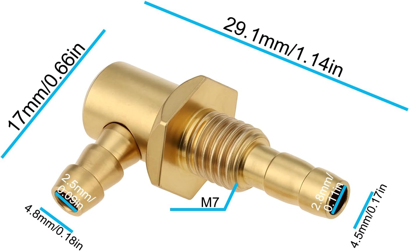 90 Degree Elbow Fuel Tank Outlet Fitting for 3-5 mm Hose RC Transparent Fuel Tanks