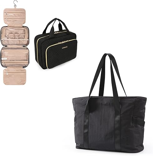 BAGSMART Bolso de mano y neceser para mujer, Bagsmart Bolso de mano y neceser para mujer