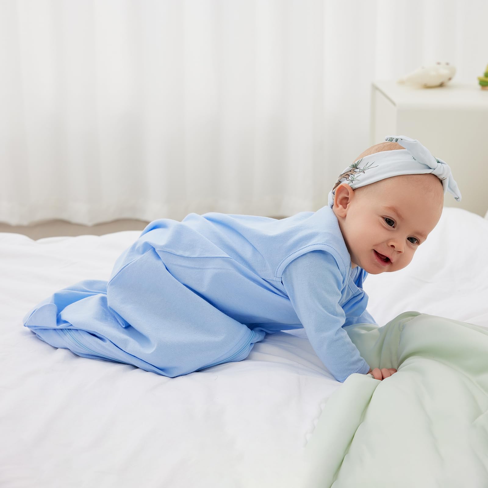 Duomiaomiao Saco de dormir para bebé, saco de dormir para bebé, 100 % algodón, para todo el año, manta unisex para recién nacidos