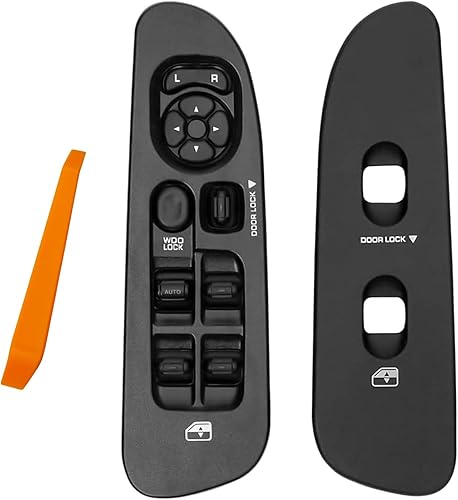 Mango S Interruptor de elevalunas eléctrico para conductor y pasajero y bisel 56049805AB para Dodge Ram 1500 2500 3500 2002-2009, Dodge Dakota