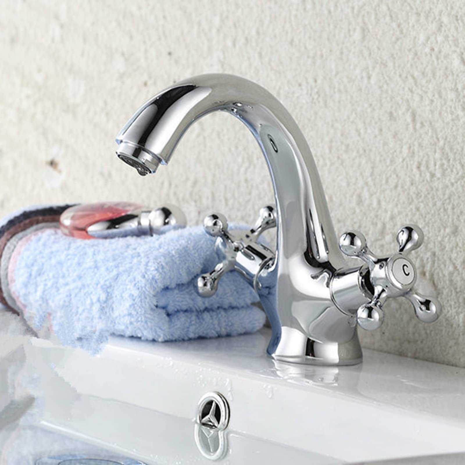 Robinet de vanité vintage mélangeur chaud froid pour rénover sans fuite