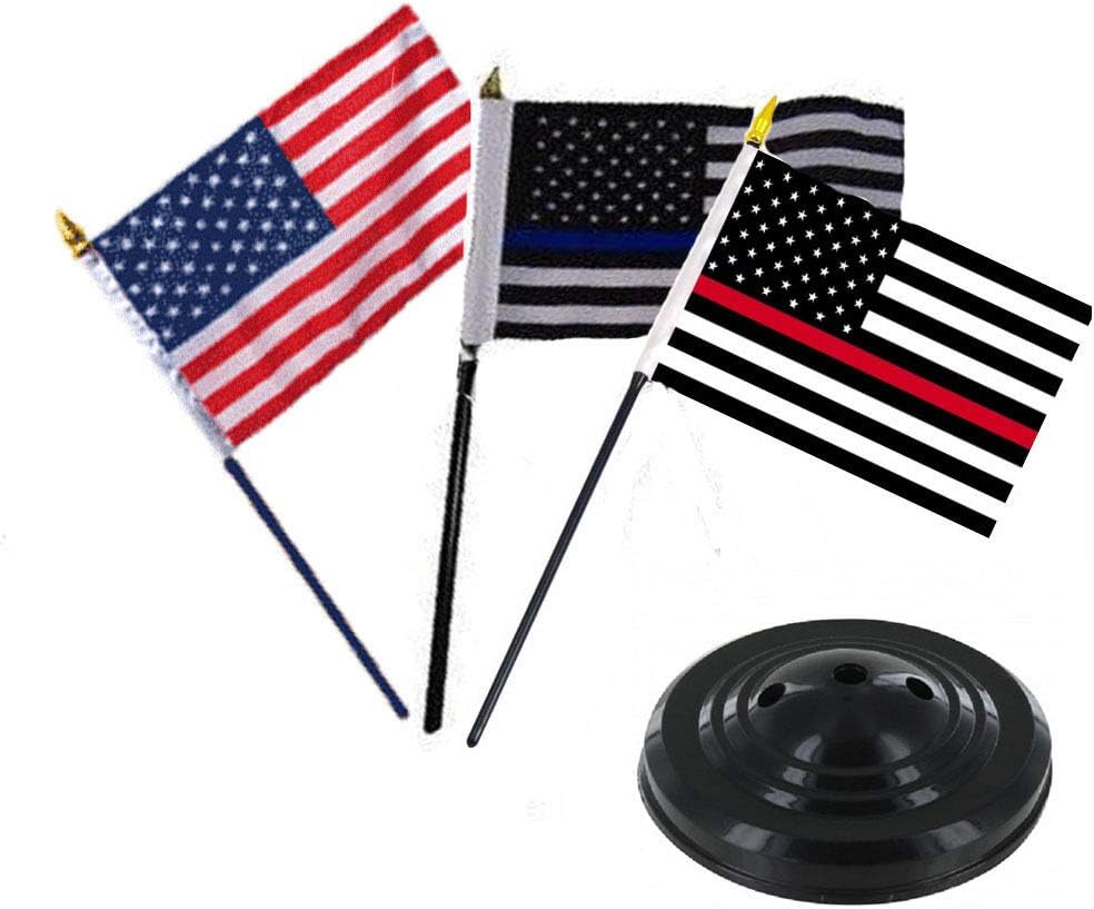 "Flags & Signs" USA / Thin Blue / Thin Red Line Flags 4"x6