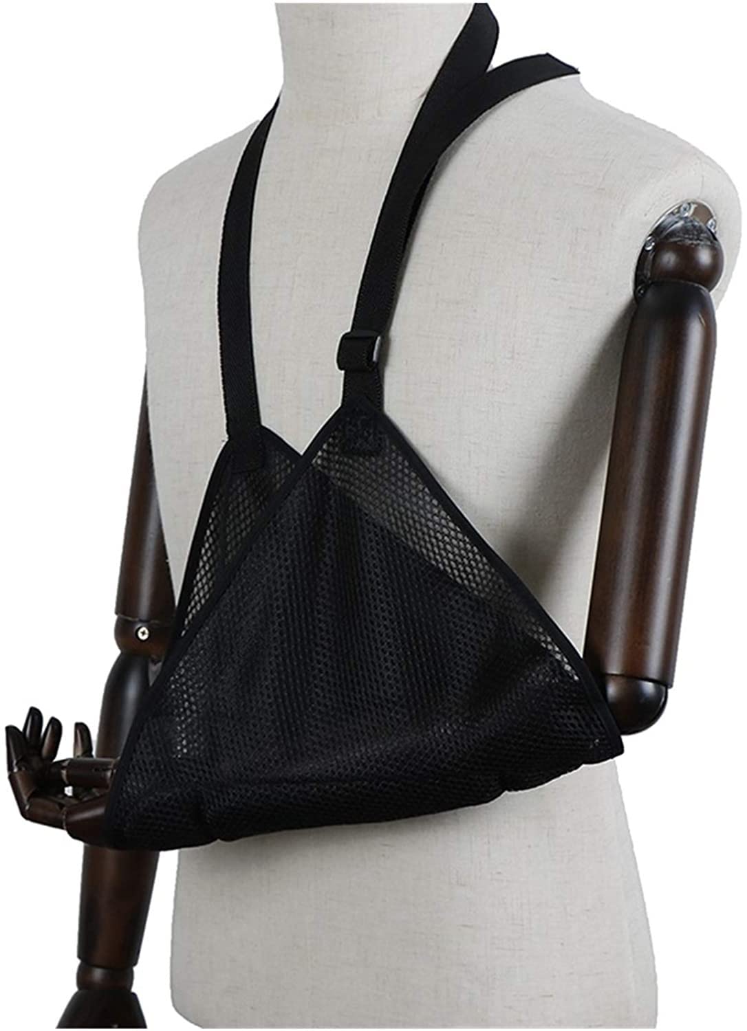 1pcs Transpirable Brazo Roto Brazo Soporte Hombro Cinturón Soporte Codo Brace Muñeca Codo Fractura Protector Dislocación (Color : Black) (Black)