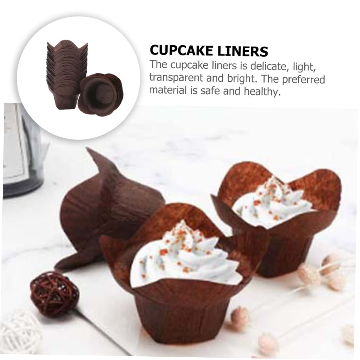 TOPBATHY 400 Pièces Petit Gâteau Papier Anti-huile Conteneur De Petit Gâteau Utiliser Papier D'emballage Chocolat Bonbons Beignet Mini-moules à Gâteaux Noël Inférieur Des Bonbons