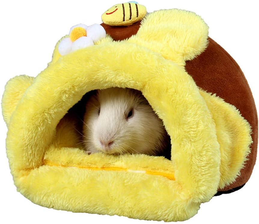 POPETPOP Guinea Pig Bedding Fleece-Rat Hamster House Bed Winter Warm Fleece Squirrel Hedgehog Chinchilla Bed House Cage Nest Hamster…