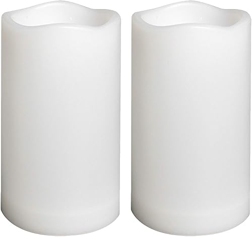 Velas de pilar impermeables para exteriores sin llama con temporizador, funciona con pilas, juego de velas LED eléctricas para regalo, decoración