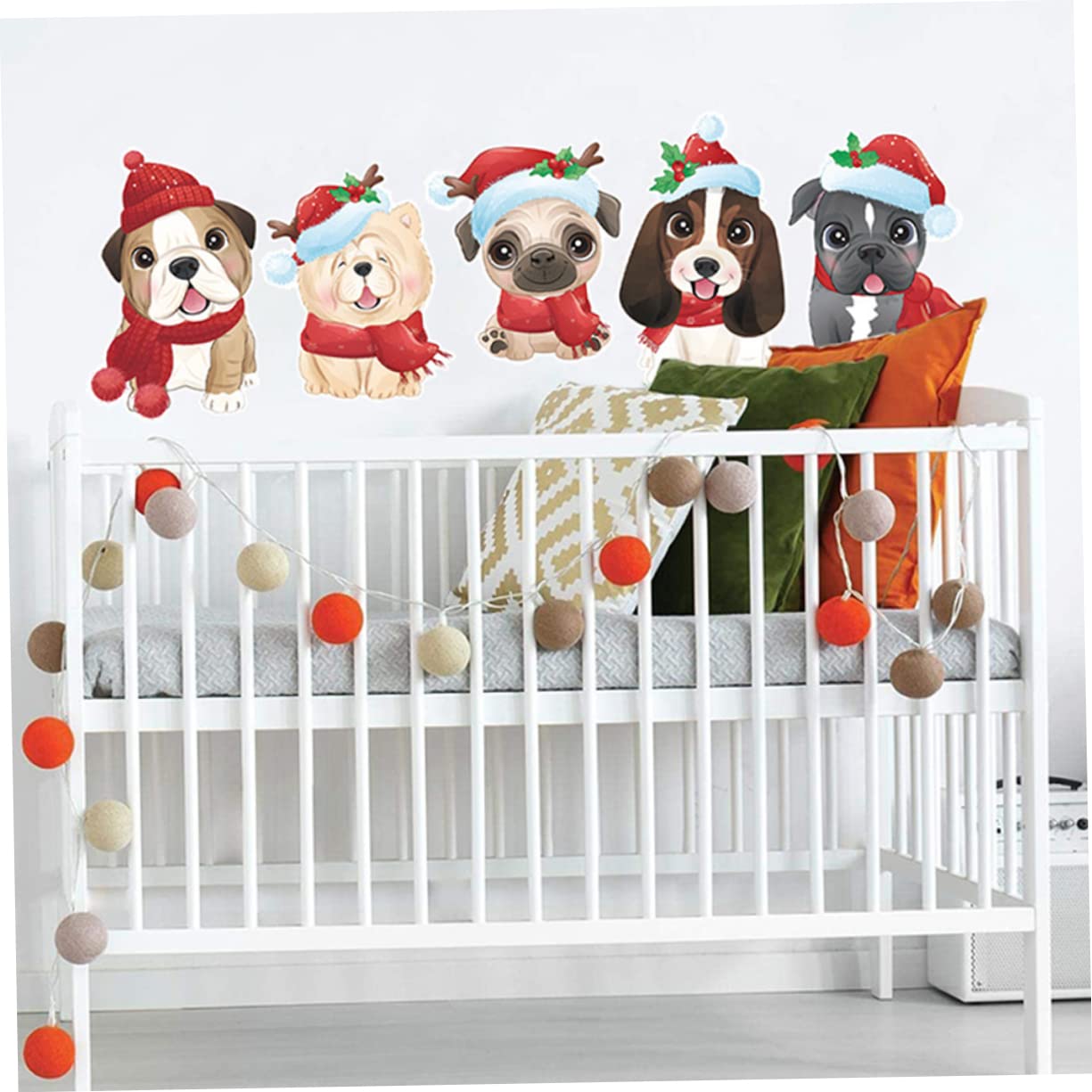Mipcase 4hojas Calcomanías De Navidad Para Ventanas De Cartoon Decoración Para Tiendas y Adornos Paredes