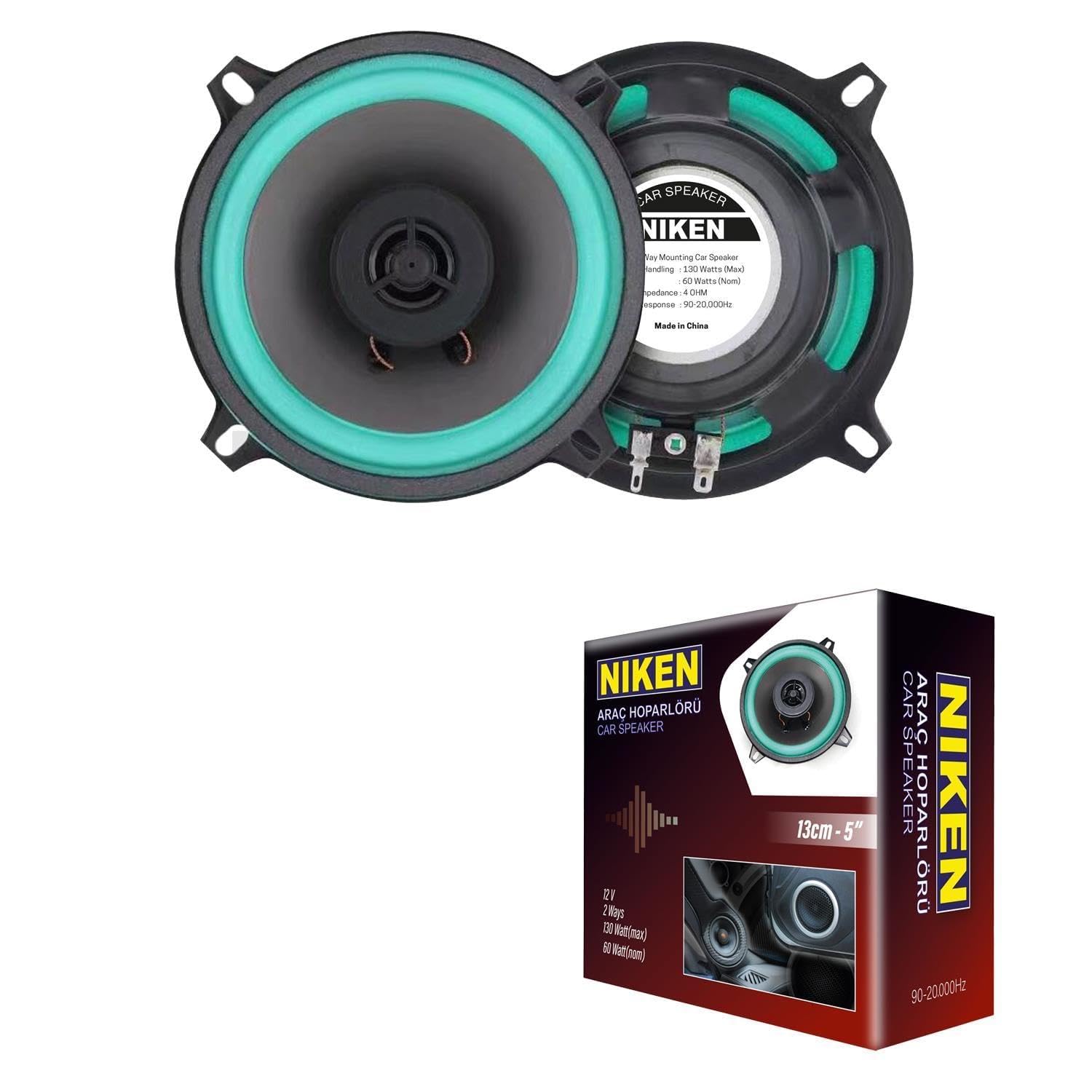 Niken Araç Hoparlörü 13CM 5inç 4 OHM 130 Watt 1 ADET