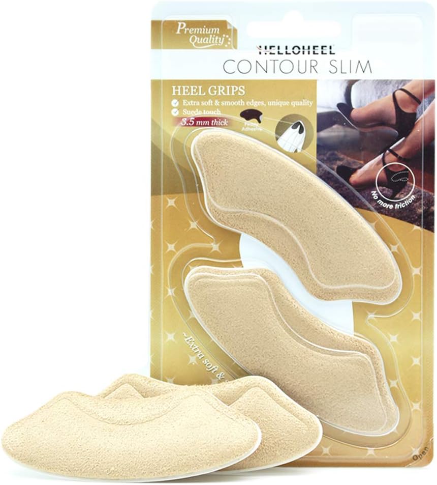 Helloheel Contour Slim Heel Grips (Light Brown)