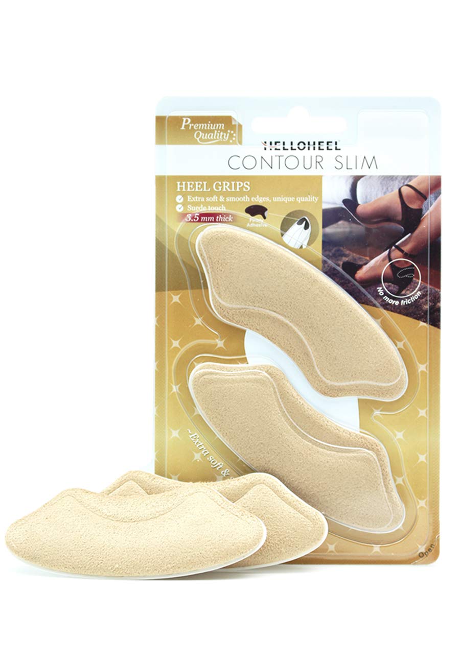 Helloheel Contour Slim Heel Grips (Light Brown)