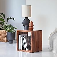 SMAART CRAAFTS Cosmic End Table for Living Room and Bedroom |Modern Side Table for Home & Kitchen | Sheesham Wood, Teak...