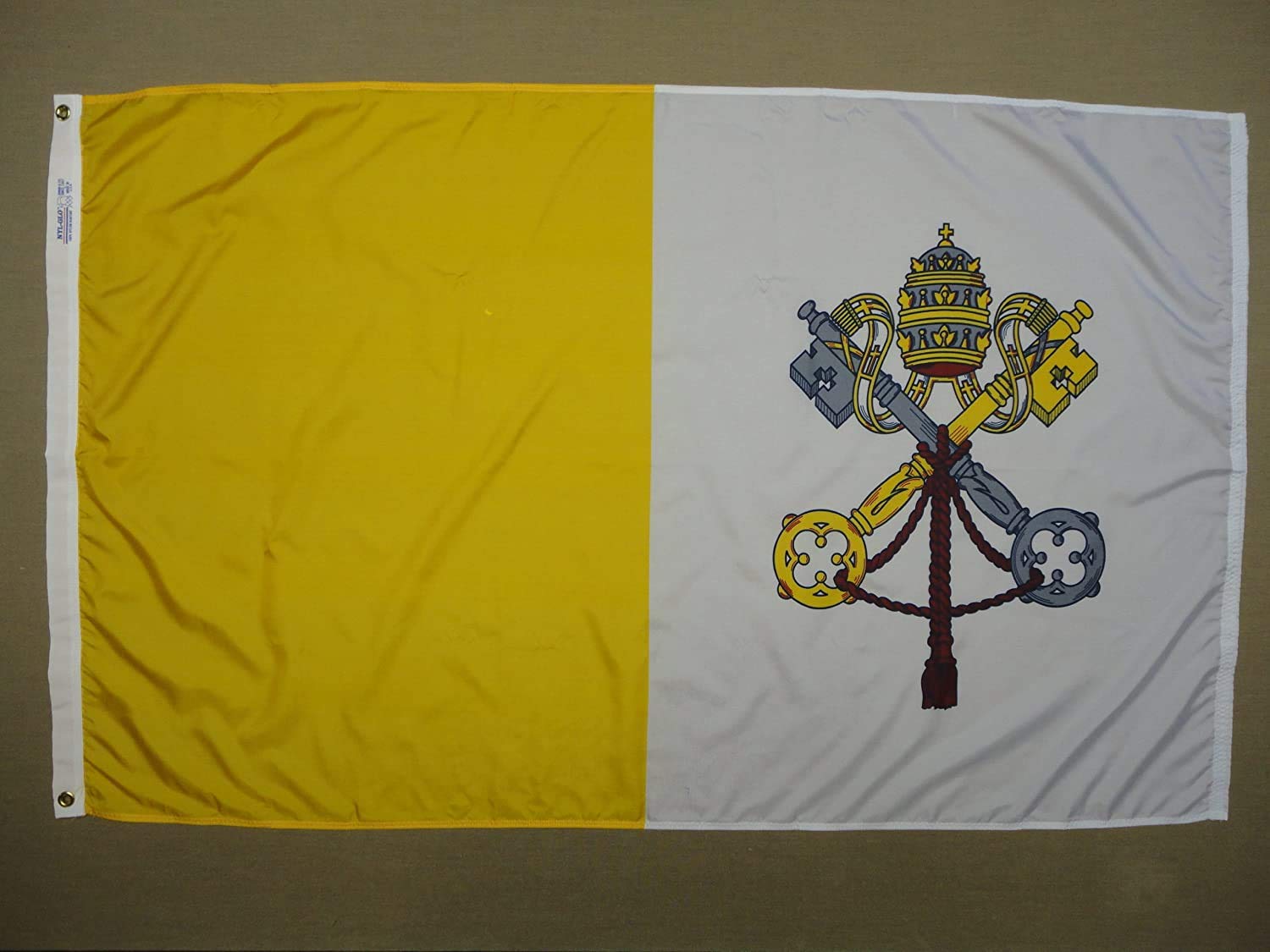 Drapeau Vatican 3x5 pieds officiel pour intérieur et extérieur