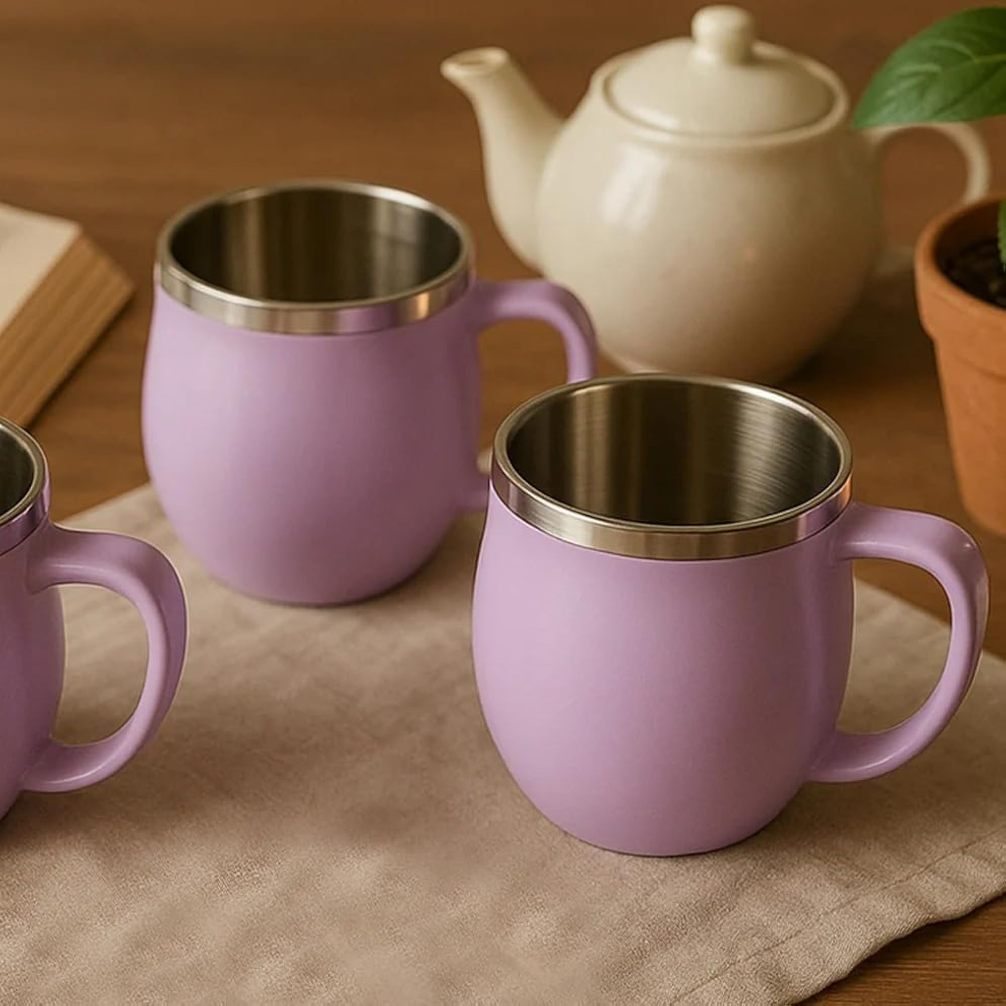 Steel Cup Set, 6 Pcs Insulated Mug Set