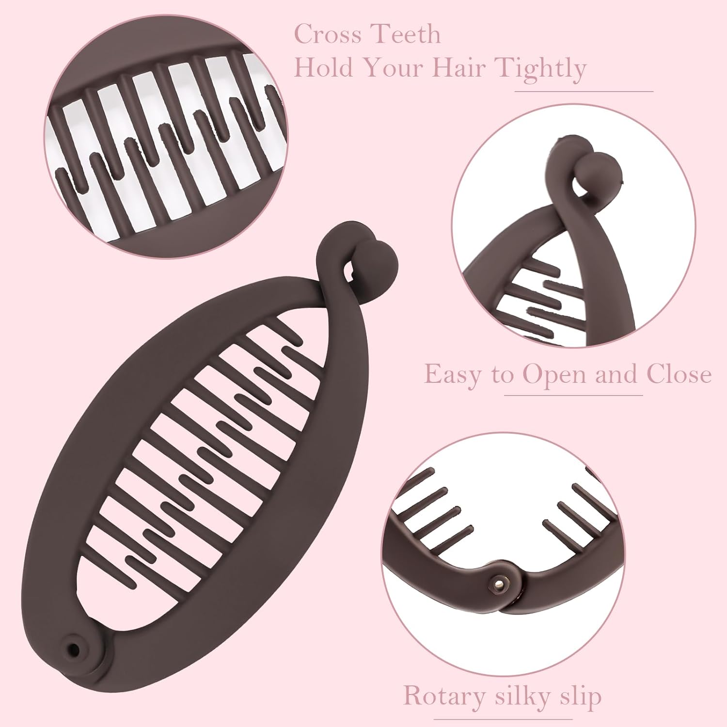 4PCS Small Banana Clips Hair, Mini Matte Banana Hair Clips for Women Girls, Cute Strong Hold Ponytail Bun Holder, Hair Jaw Clips Barrettes Styling Accessories for Thin Hair - Image 3