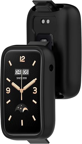 Compatible con Xiaomi Band 7 Pro Funda Protectora, Smartwatch PC Funda Protectora Carcasa Suave Negro Smartwatch Accesorios disponible en Yaxa Peru