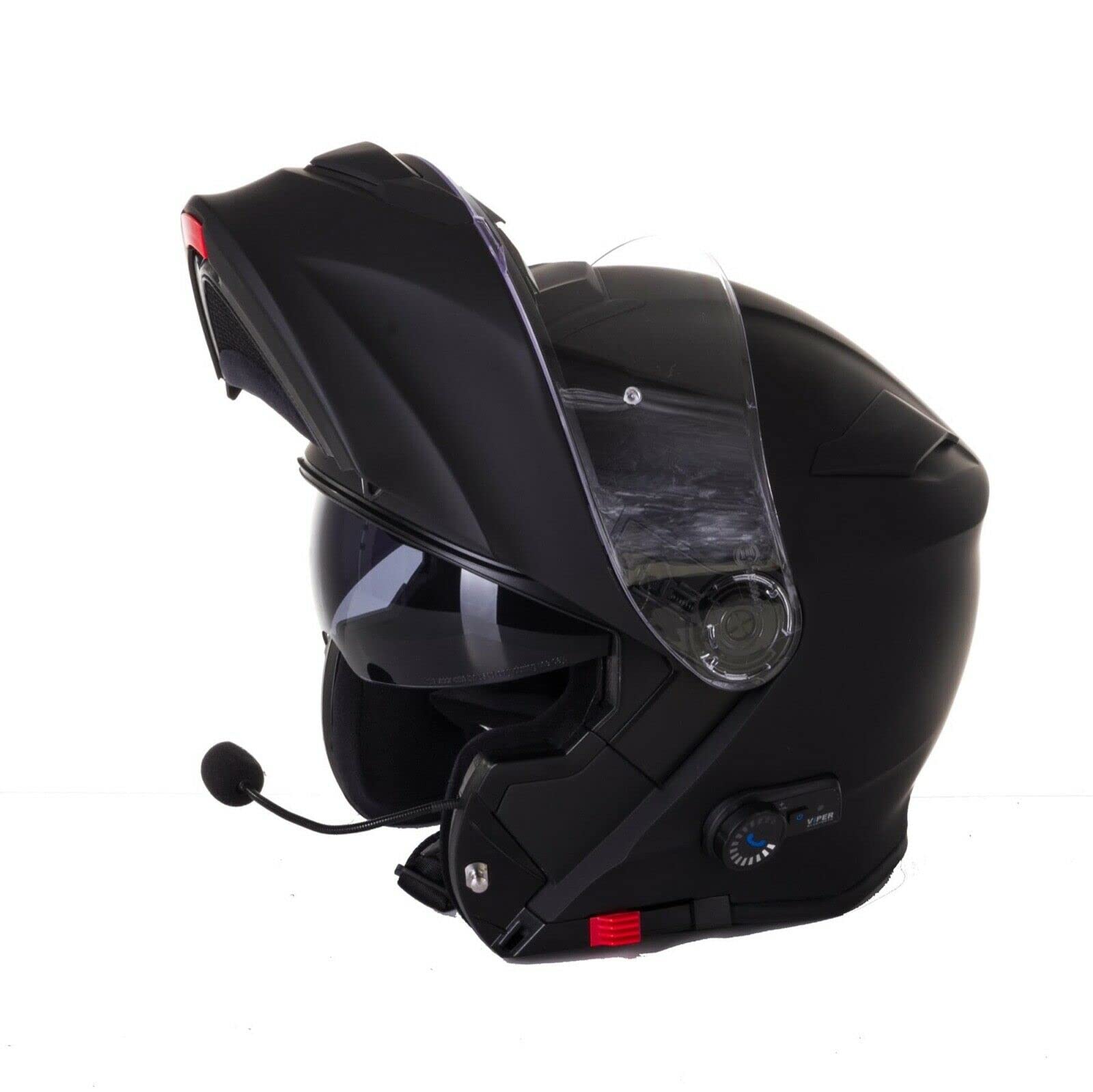 Viper RS-V171 BL+ 3.0 Bluetooth Flip-Up Motorcycle Motorbike Dual Visor Helmet - Matt Black (XS)