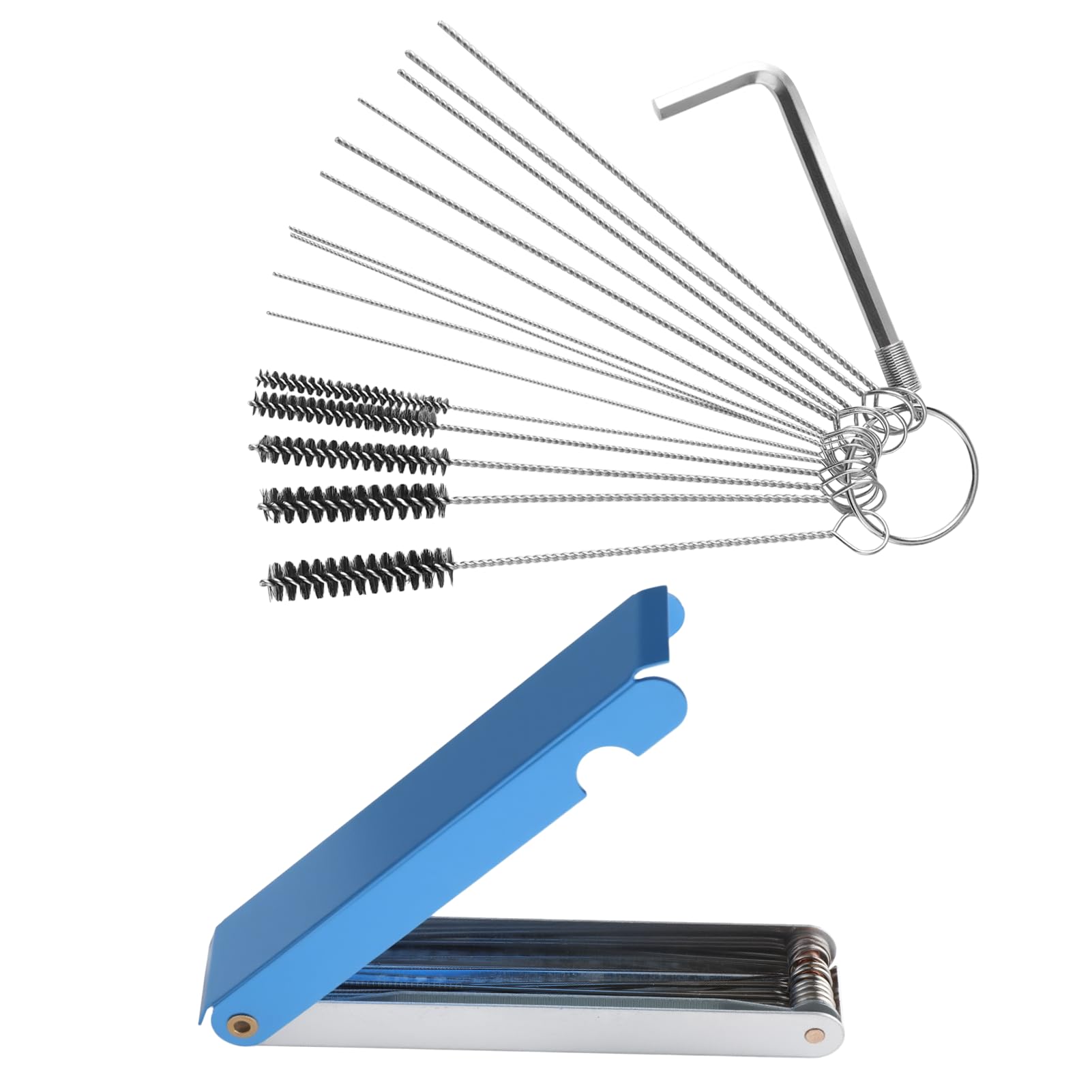 2 Pack Carb Cleaning Brushes Kit, Torch Tip Dirt Removal Set for Jets Nozzles Orifices, Throttle Body Tools for Chainsaw Motorcycle ATV Carb Welding Stove Shower Head Maintenance