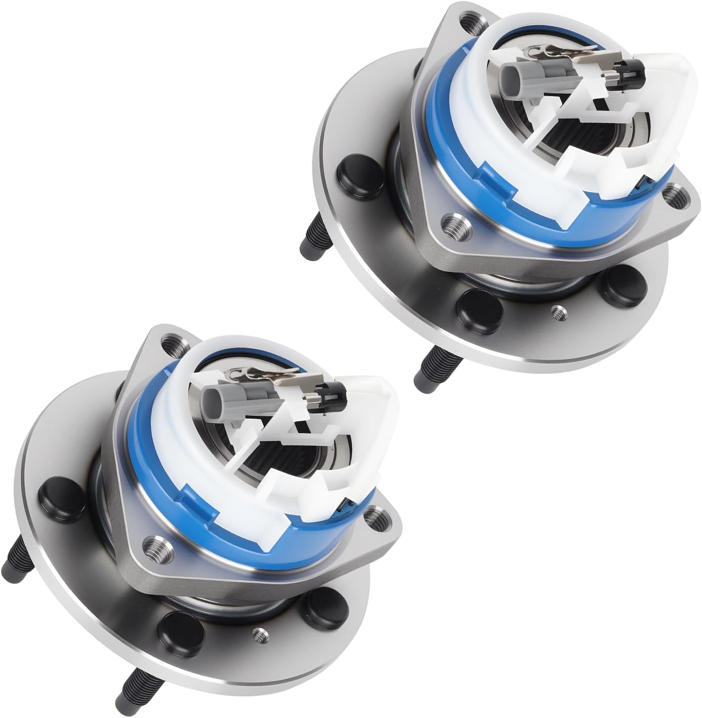 Front Wheel Hub Bearing Assembly for Buick Century Pontiac Grand Prix Bonneville for Chevy Impala Monte Carlo for Cadillac DTS Eldorado Seville 5Lug W/ABS Replacement 513121 2pcs