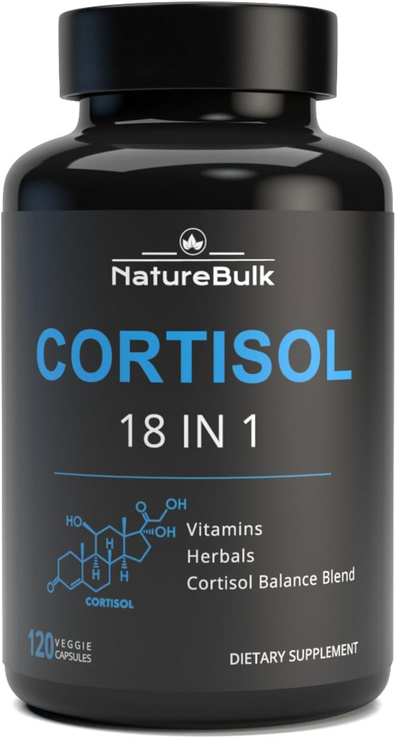 Cortisol Supplements for Women, 18-in-1 - Premium Blend with Ashwagandha, Rhodiola, Magnesium & L-Theanine - Stress Response Support & Mood Enhancement Formula - 120 Vegetarian Capsules