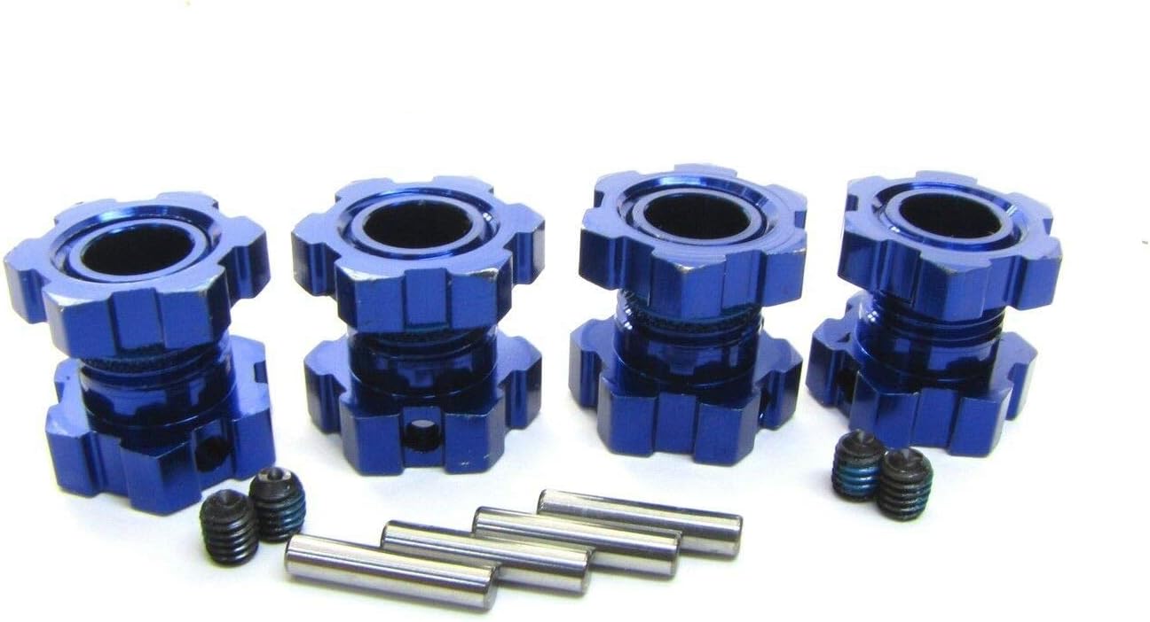 1/10 E-Revo 2.0 VXL, Sledge 1/8, 1/10 Maxx Ultimate (Blue) 17mm Hex Nuts Wheel Hubs