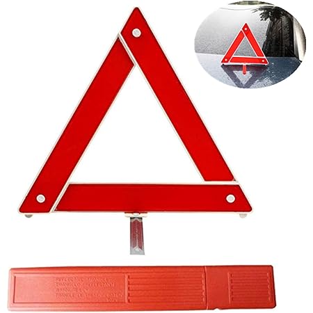 Amazon 三角停止板 車載工具 三角停止表示板 折り畳み式 緊急対応用品 コンパクトに収納可能 三角停止板 車 バイク