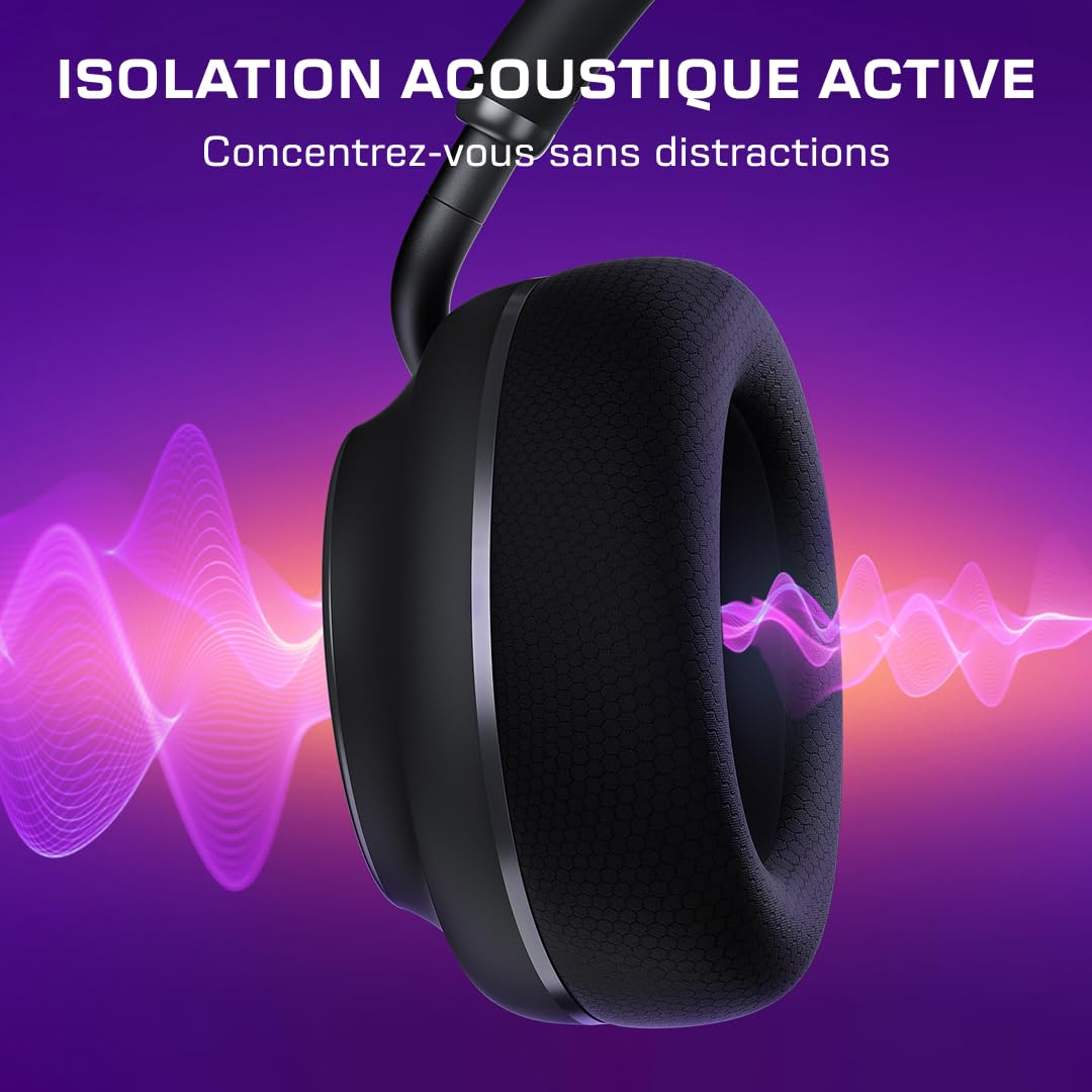 Turtle Beach Stealth Pro II Noir Casque Gaming sans Fil pour Xbox Series X & S, PS5 et PC avec Audio sans Fil Hi-Res certifié, Son Spatial Dolby Atmos, Isolation Acoustique Active et CrossPlay 2.0