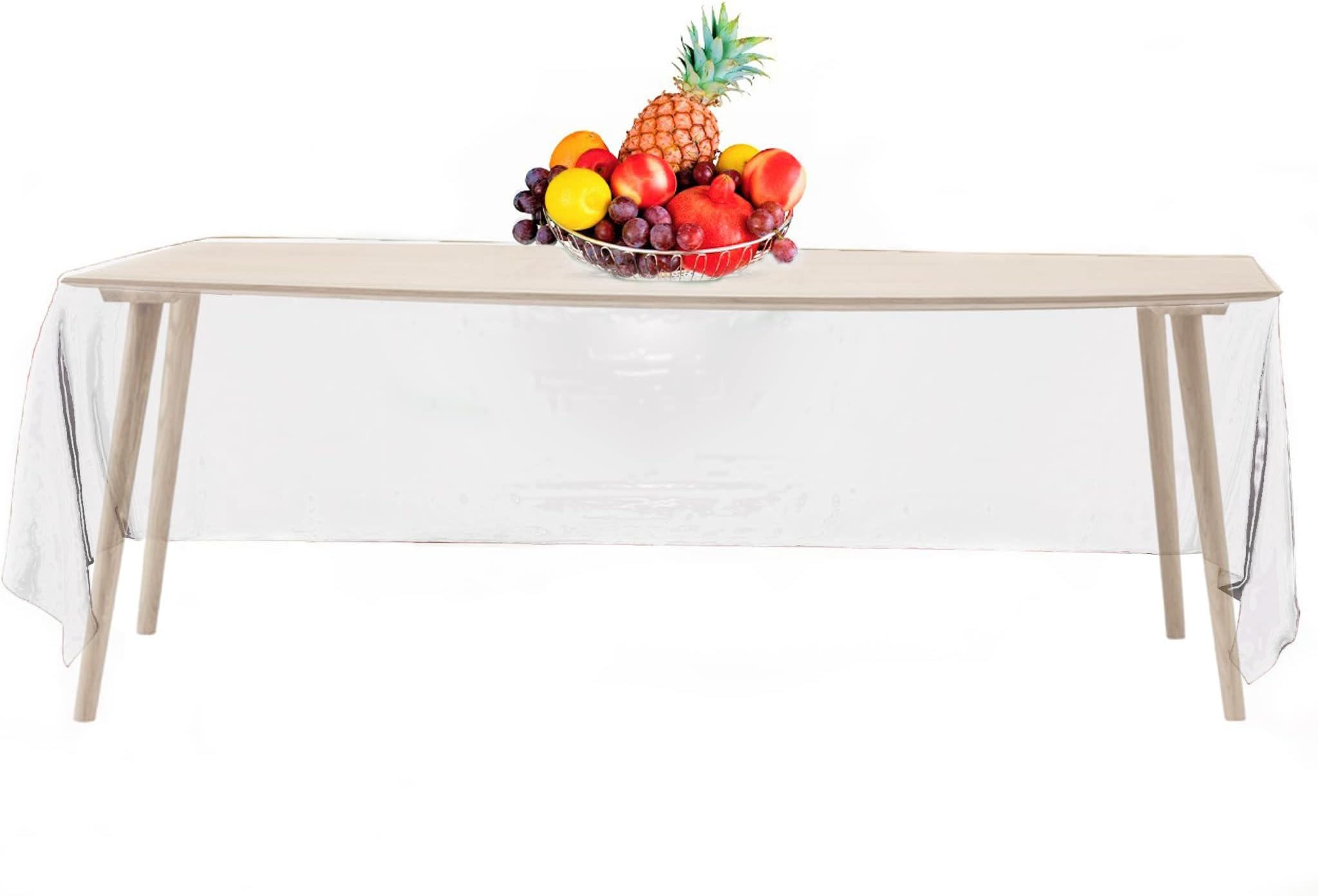 14 Pack Premium Clear Plastic Tablecloth - 54 x 108 in. Disposable Rectangle Plastic Table Cloth - Decorative Rectangle Table Cover Smooth Tablecloth - Disposable Table Cloths For Parties, Weddings