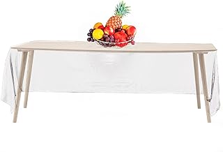 14 Pack Premium Clear Plastic Tablecloth - 54 x 108 in. Disposable Rectangle Plastic Table Cloth - Decorative Rectangle Table Cover Smooth Tablecloth - Disposable Table Cloths For Parties, Weddings