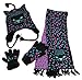 N'Ice Caps Big Girls Sherpa Lined Printed Hat/Scarf/Glove Knitted Accessory Set