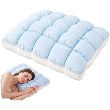 Puff Pillow Supportive Cloud Grid Breathable Soft Sleeping