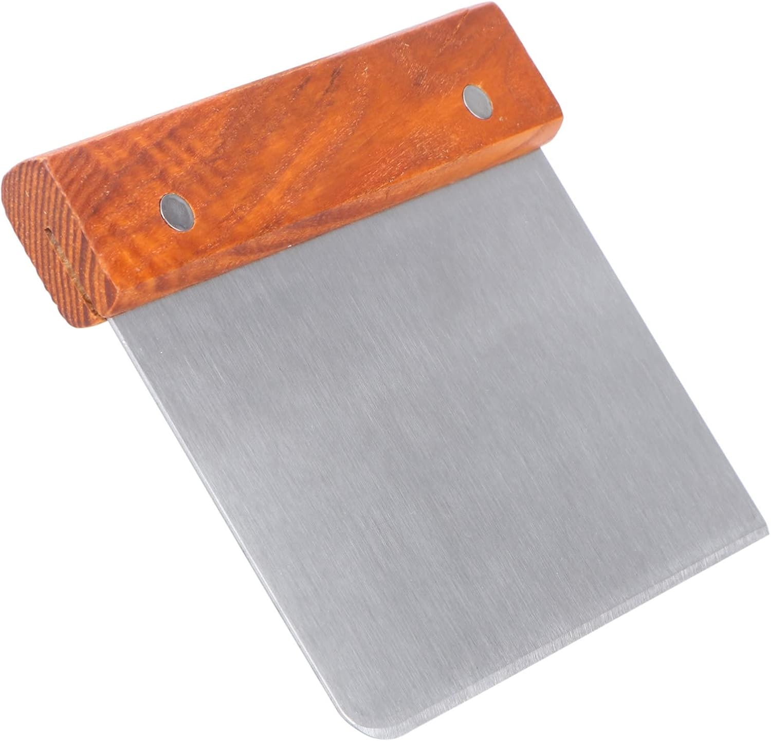 Alipis Stainless Steel Dough Flour Scraper Pastry Cutter Tool Wood Handle for Baking Pizza Making Accessories