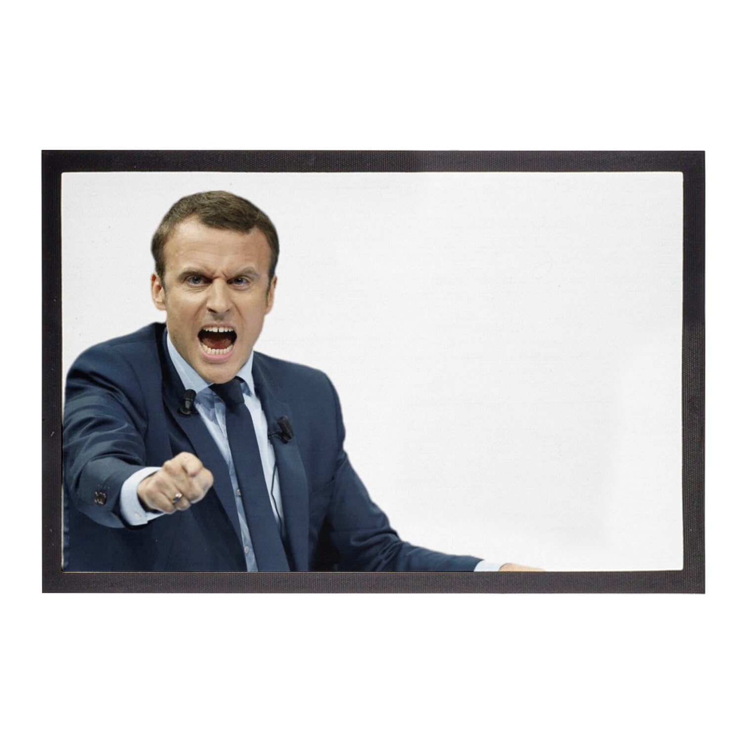 Fabulous Paillasson Macron en Colere President France Humour Meme - Dimensions: 75x50cm