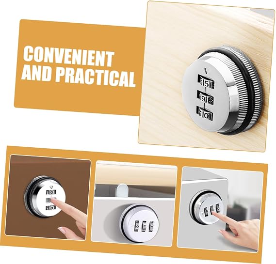 3 Digit Cabinet Password Lock for Drawer and Cupboard Security