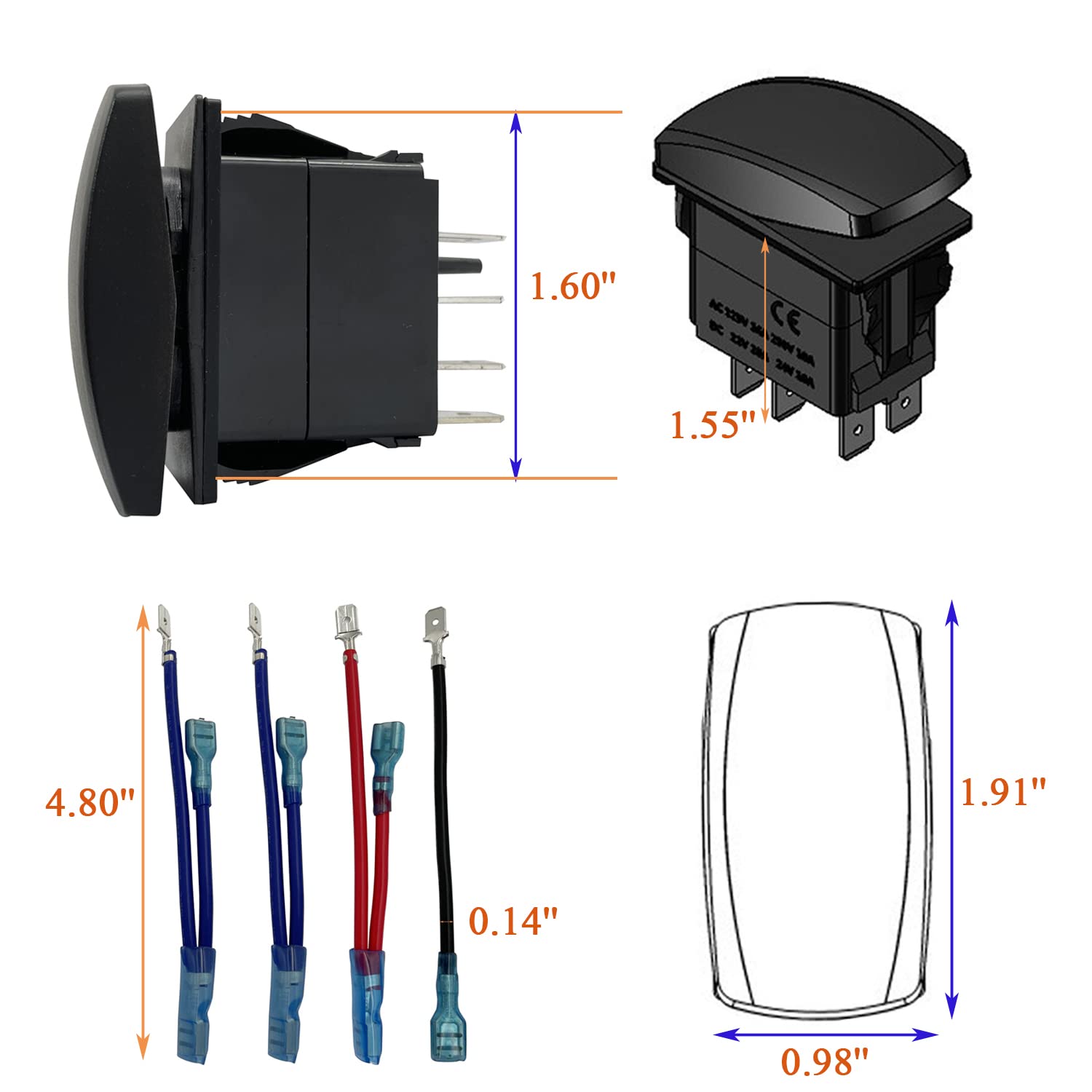 Amazon.com: BACAUTOPARTS Interruptor basculante de señal de giro