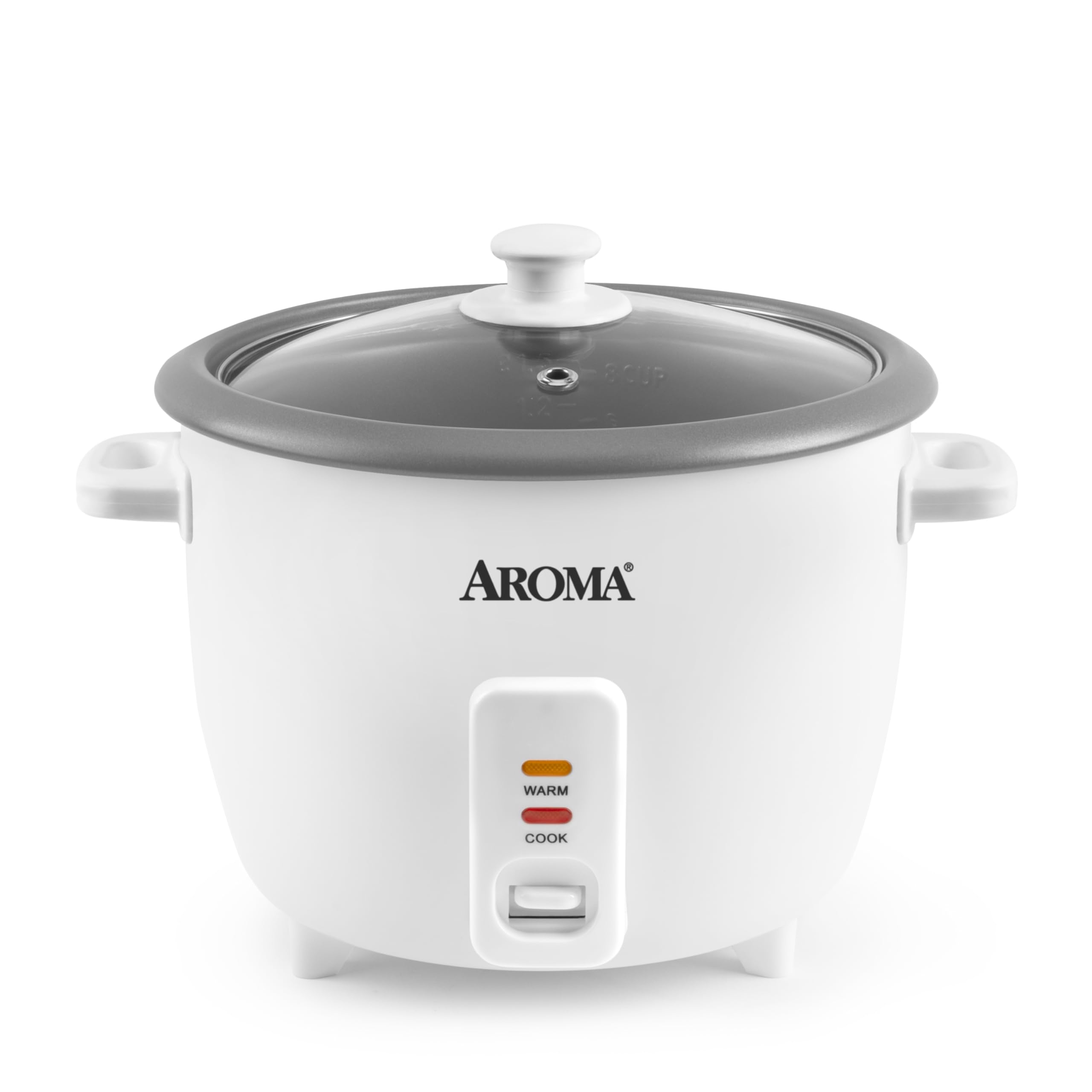 Rice Cooker, 8-Cup (Uncooked) / 16-Cup (Cooked), Pot-Style Rice Cooker and Soup Warmer with One-Touch Control, 4 Qt, White, ARC-368NG