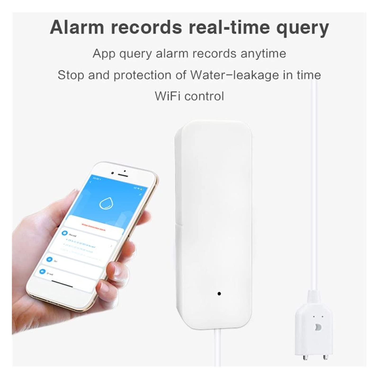 Alarme de fuite d'eau indépendante WIFI DÉTECTEUR DE CAPTEUR DE FUITE D'EAU Désacteur d'inondation Système d'alarme de sécurité Système d'alarme Smart Accueil(3pcs)
