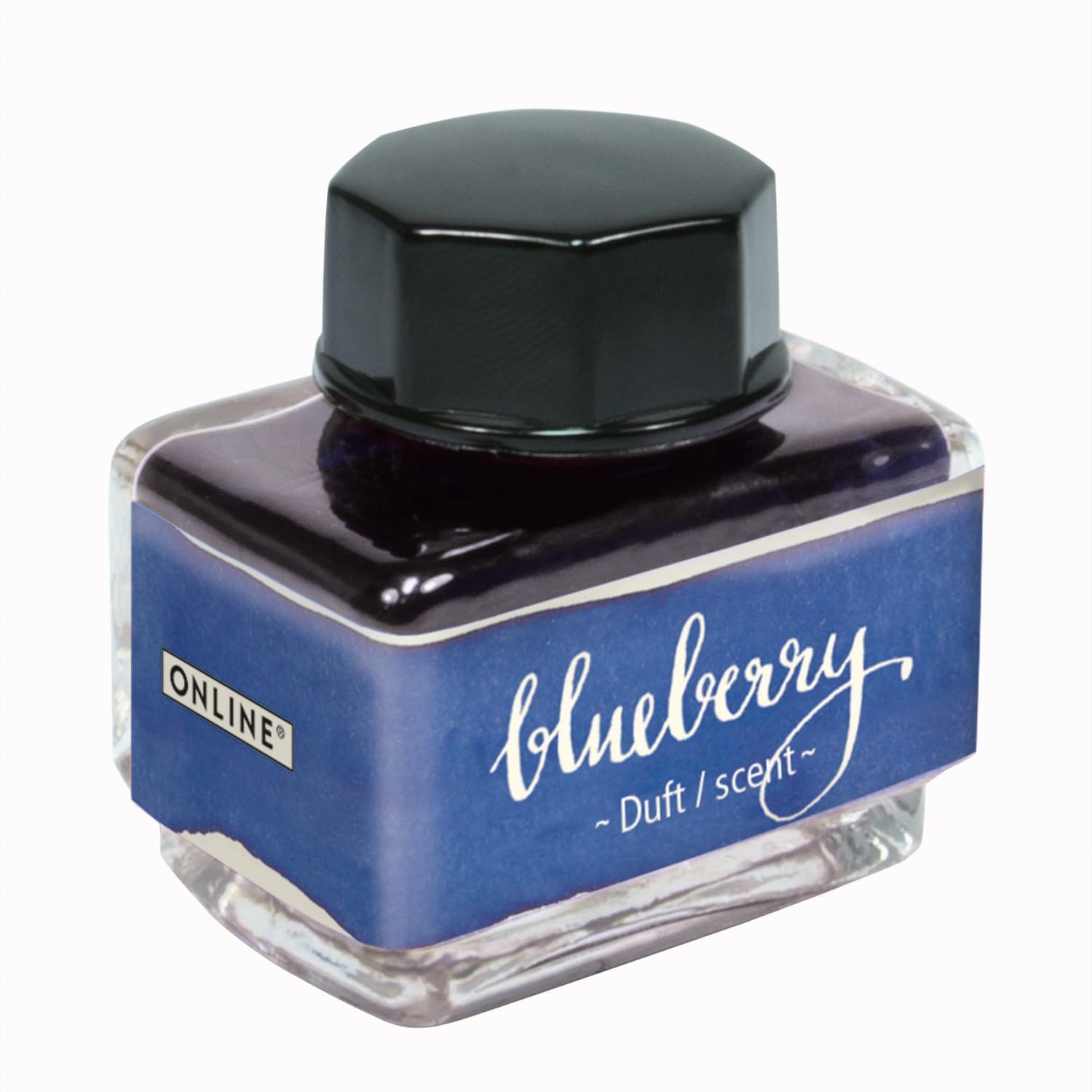 ONLINE Atrament zapachowy Blueberry, kałamarz niebieski 15 ml, kolorowy atrament do kaligrafii, ręcznego pisania, kałamarz do konwertera, tusz zmysłowy na bazie wody