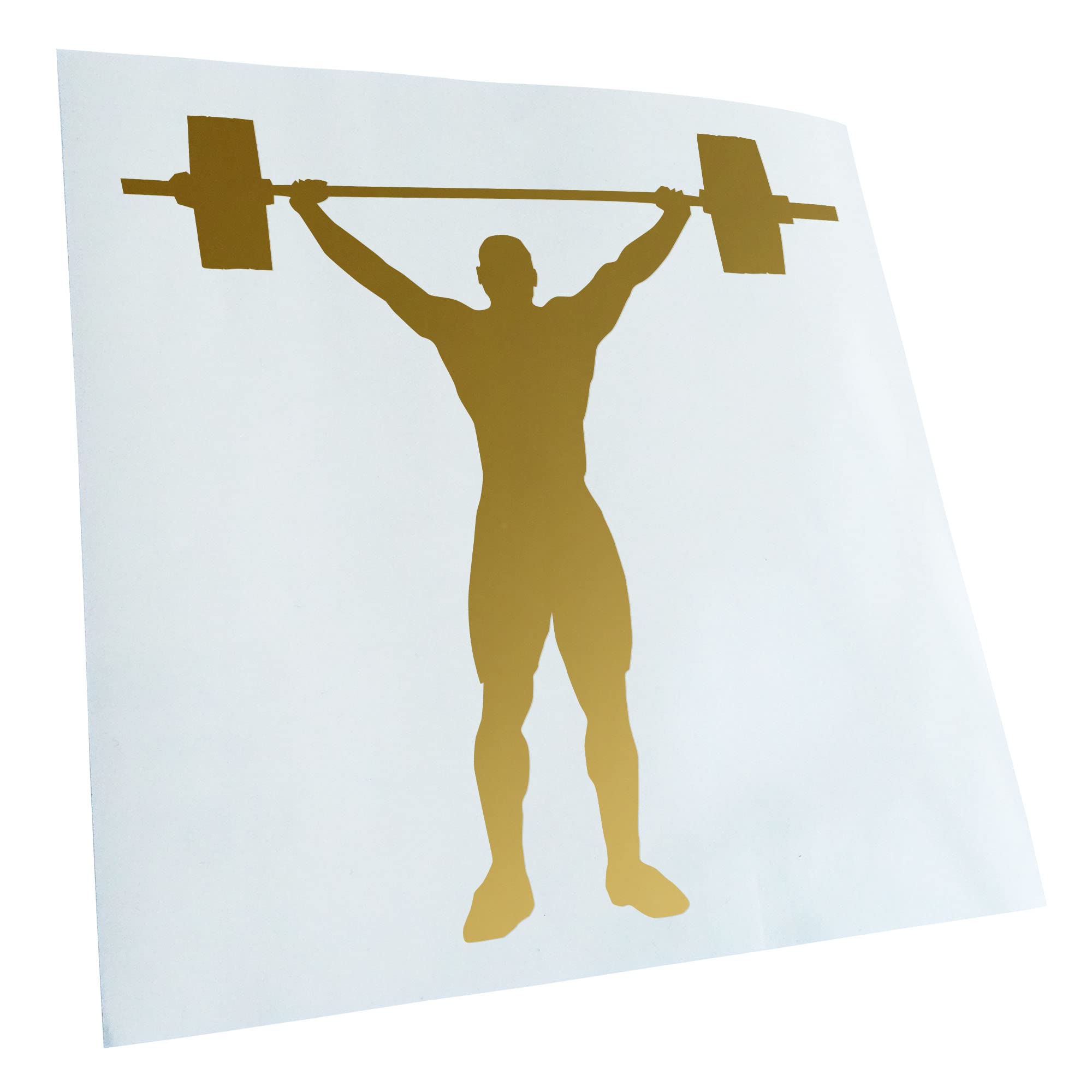 Kiwistar - Car Sticker - Gold - 40 x 40 cm Weightlifting - Rear Window Car Sticker Weatherproof for Car Truck Moped Truck - Sticker Exterior Self-Adhesive Tuning Accessories for Window Vehicle